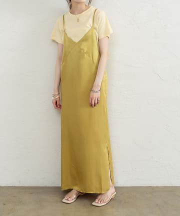 サテンキャミソールワンピース