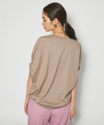 【しっとりした大人のカラー・手洗い可】ビッグエッグシルエットカットソー