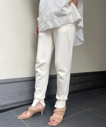 裾スリットスウェットパンツ