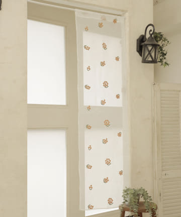 刺繍セパレートカーテン：キンモクセイ柄