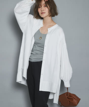 【大人の日常着に】organicコットンカップ付きタンクトップ