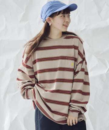 【U.S. POLO ASSN. 】マルチボーダーロンT