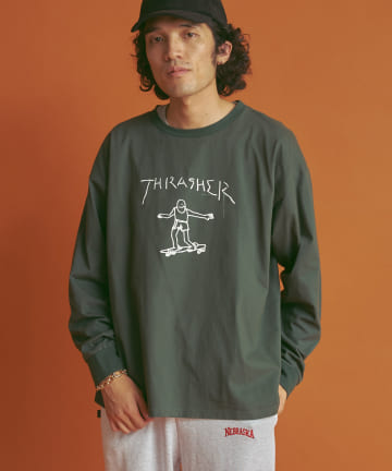 【THRASHER】手書きイラストロンT