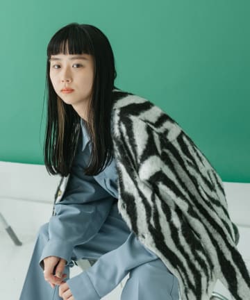 【WHIMSIC】ANIMAL SHAGGY KNIT CARDIGAN