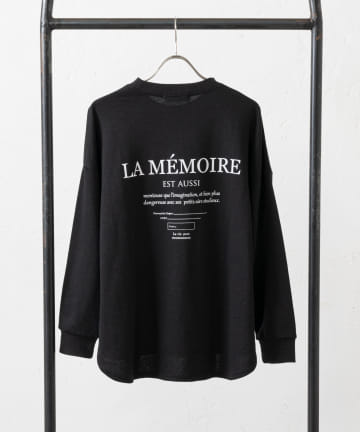 prose verse(プロズヴェール) バックメッセージプリント裏毛プルオーバー