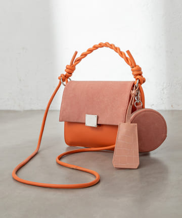 フェイクスエードドッキングハンドBAG