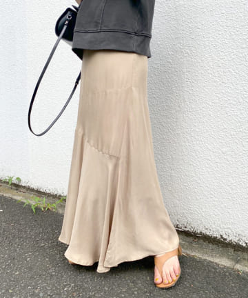 切替マーメイドマキシスカート