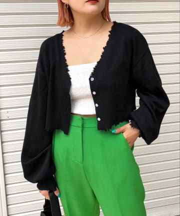 21AW ワッフルダメージカーデ