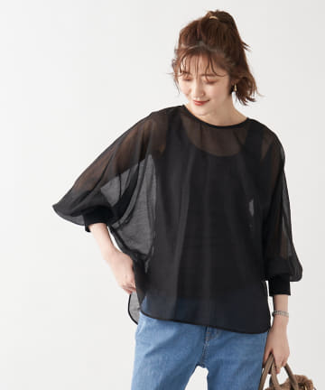un dix cors(アンディコール) 【大人の抜け感をプラス】シアードルマンブラウス