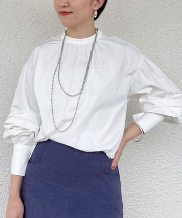 【odore/オドル】袖タックブラウス