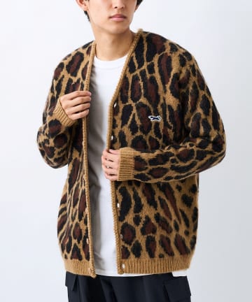 【PENNEYS/ぺニーズ】/別注レオパード柄シャギーニットカーディガン