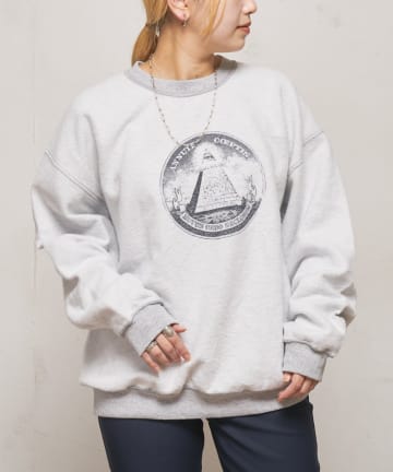 freem print  sweat/プリントスウェット