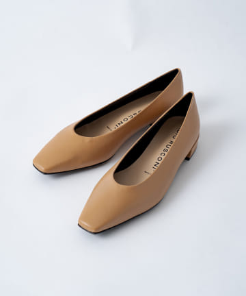 【FABIO RUSCONI/ファビオ ルスコーニ】フラット深Vパンプス