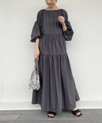 【odore/オドル】バックリボンティアードワンピース