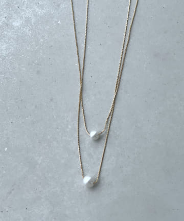 【小さめパールが合わせやすい】二連パールネックレス