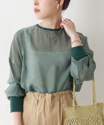 バックボタンシアーチュニック