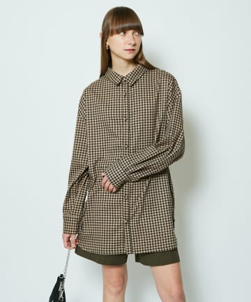 #【SUPERTHANKUS】COVERED BUTTON LONG SHIRT