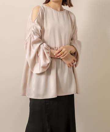 [mline] WEB限定  肩あきデザインブラウス