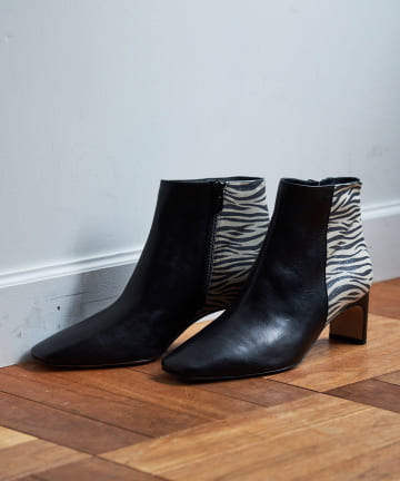 【CORSO ROMA,9/コルソローマ】スエードバイカラーゼブラブーツ