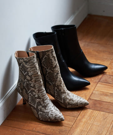 【CORSO ROMA,9/コルソローマ】ポインテッドミドルブーツ