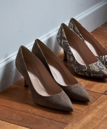 【CORSO ROMA，9/コルソローマ】スエードベーシックパンプス