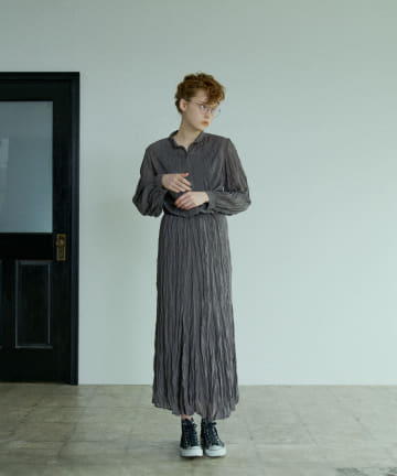 【Du noir】ワッシャー加工スカート