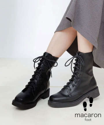 【マカロンFoot】コンバットブーツ/レースアップブーツ