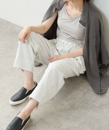 ストレッチワイドテーパードパンツ