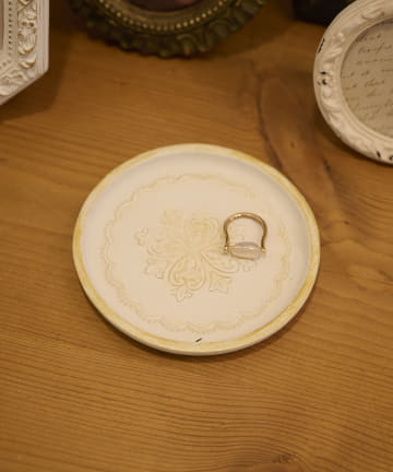 【champêtre shabby】アンティークラウンドミニトレイ