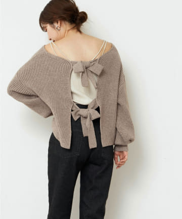 natural couture(ナチュラルクチュール) 【WEB限定】セットアップガーリーニットワンピース Sサイズ