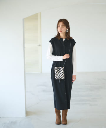 【マルチに使える】ウールカシミヤワンピース