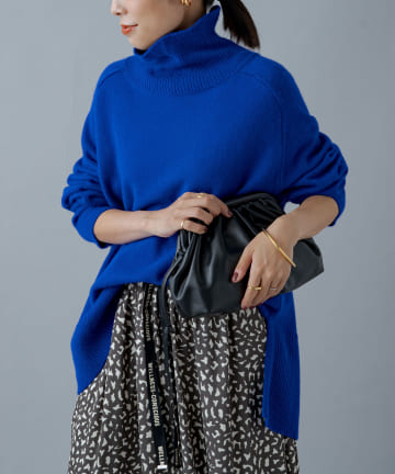 【odore/オドル】カシミヤ混ラグランタートルニット