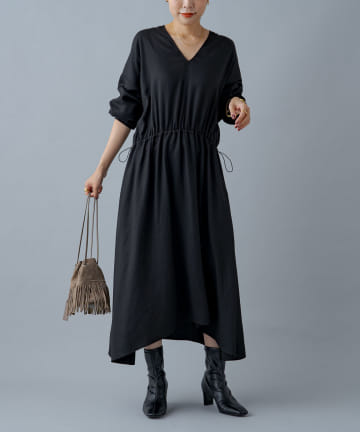 【odore/オドル】Vネックドロストワンピース