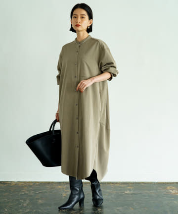 コクーンシャツワンピース