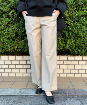 《2サイズ展開》ストレート綿パンツ