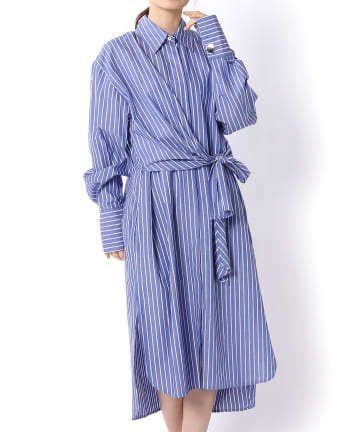 【Mykke Hofmann/ミケ・ホフマン】ラップシャツワンピース