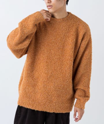 ストレッチボアビッグシルエットニット
