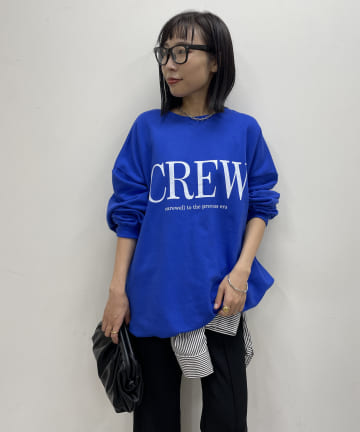 CREW裏毛プルオーバー