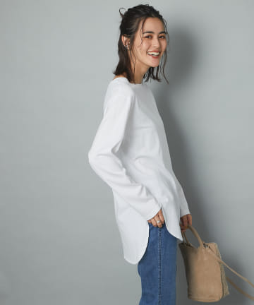 un dix cors(アンディコール) 【レイヤードの必須アイテム】裾スリットロンT