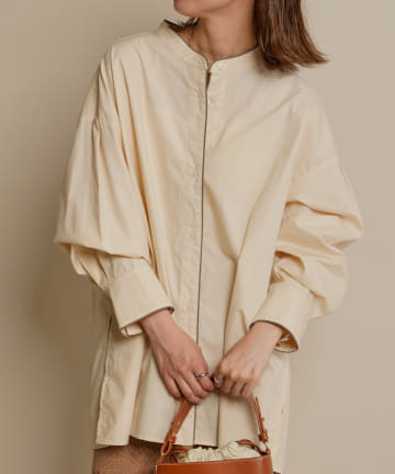[mline] WEB限定 配色パイピングシャツ