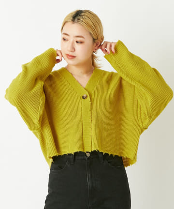 ショートダメージカーディガン/WEB限定商品