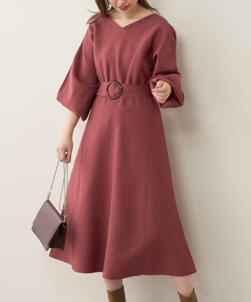 natural couture(ナチュラルクチュール) フワ軽2WAY Aラインワンピース