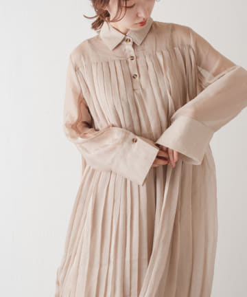 【GHOSPELL】ShallowPleatMidiDress