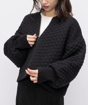 キルトニットブルゾン