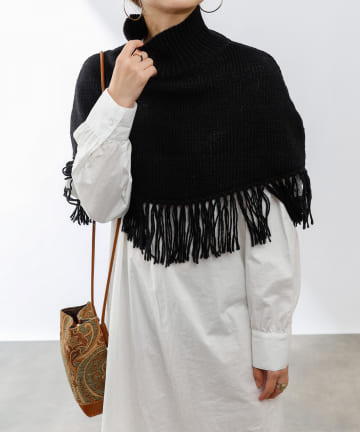 ニットポンチョ(無地)/ネックウォーマー