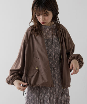 natural couture(ナチュラルクチュール) 【着用動画あり】ちょっとモードなたっぷりギャザーブルゾン