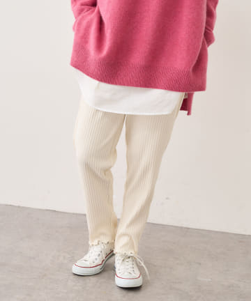 針抜きリブパンツ