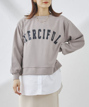 prose verse(プロズヴェール) シャツドッキングロゴプルオーバー