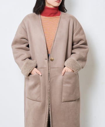 リバーシブルムートンコート