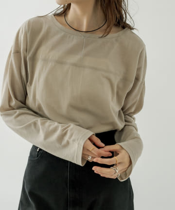 【全カラー再入荷決定！】シアーロングTシャツ